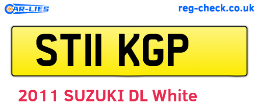 ST11KGP are the vehicle registration plates.