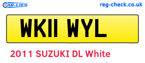 WK11WYL are the vehicle registration plates.
