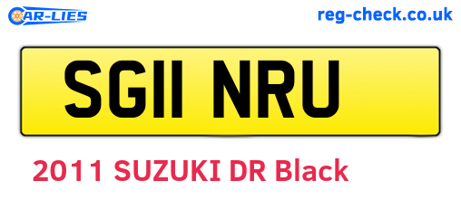 SG11NRU are the vehicle registration plates.