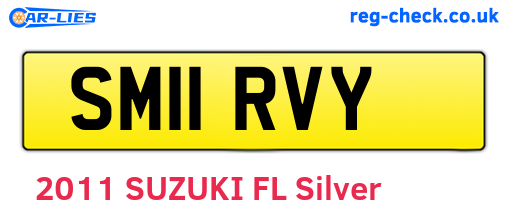 SM11RVY are the vehicle registration plates.