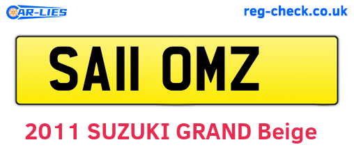 SA11OMZ are the vehicle registration plates.