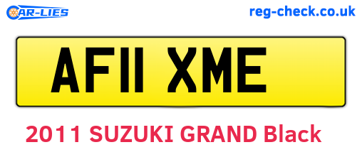 AF11XME are the vehicle registration plates.