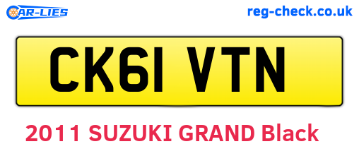 CK61VTN are the vehicle registration plates.