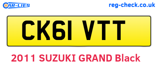 CK61VTT are the vehicle registration plates.