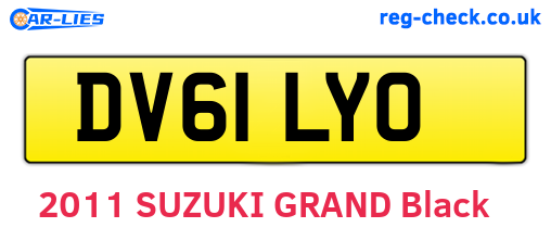 DV61LYO are the vehicle registration plates.