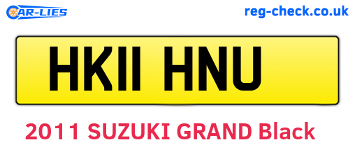HK11HNU are the vehicle registration plates.