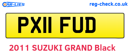 PX11FUD are the vehicle registration plates.