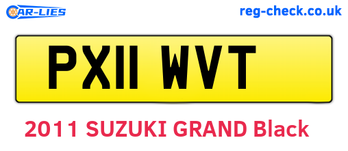 PX11WVT are the vehicle registration plates.