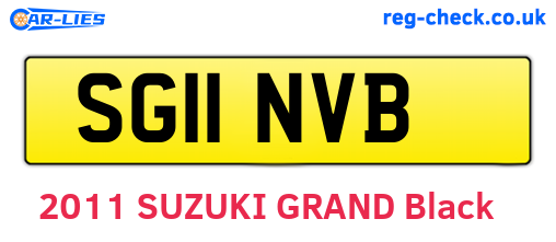 SG11NVB are the vehicle registration plates.