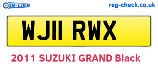 WJ11RWX are the vehicle registration plates.