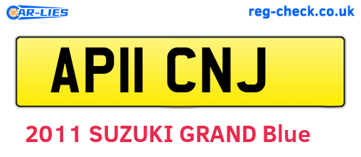 AP11CNJ are the vehicle registration plates.
