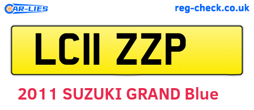 LC11ZZP are the vehicle registration plates.