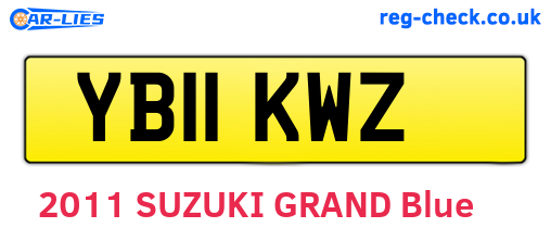YB11KWZ are the vehicle registration plates.