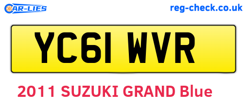 YC61WVR are the vehicle registration plates.