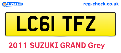 LC61TFZ are the vehicle registration plates.