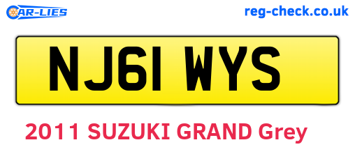 NJ61WYS are the vehicle registration plates.