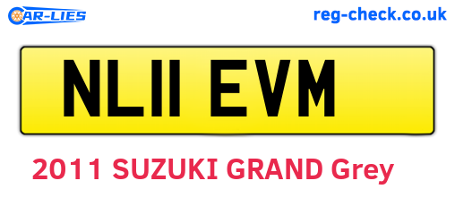 NL11EVM are the vehicle registration plates.