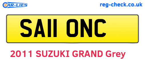 SA11ONC are the vehicle registration plates.