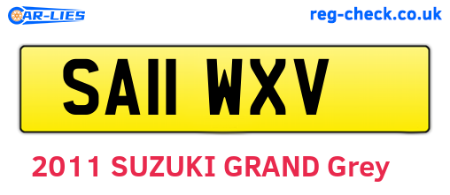 SA11WXV are the vehicle registration plates.