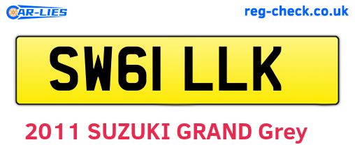SW61LLK are the vehicle registration plates.