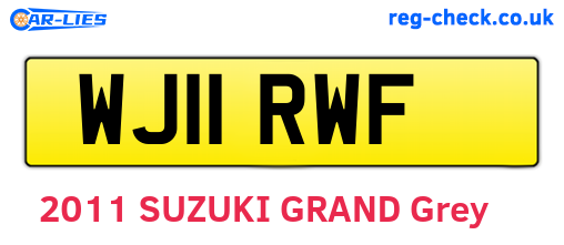 WJ11RWF are the vehicle registration plates.