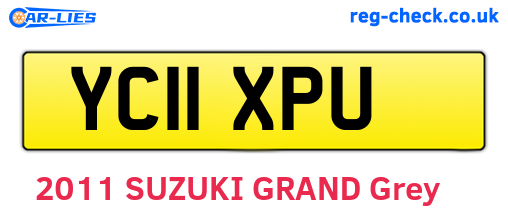 YC11XPU are the vehicle registration plates.