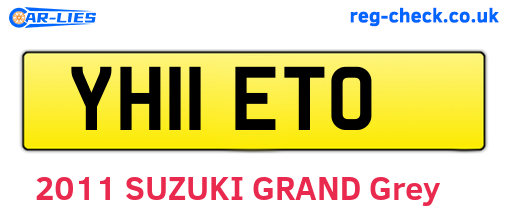 YH11ETO are the vehicle registration plates.