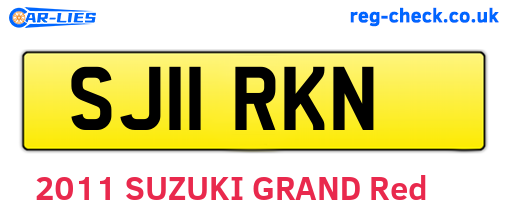 SJ11RKN are the vehicle registration plates.
