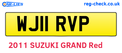 WJ11RVP are the vehicle registration plates.