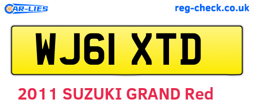 WJ61XTD are the vehicle registration plates.