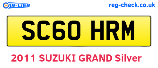 SC60HRM are the vehicle registration plates.