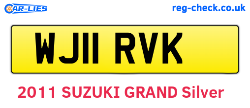 WJ11RVK are the vehicle registration plates.