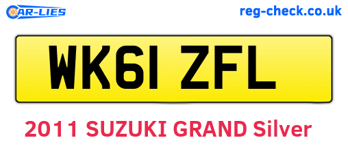 WK61ZFL are the vehicle registration plates.