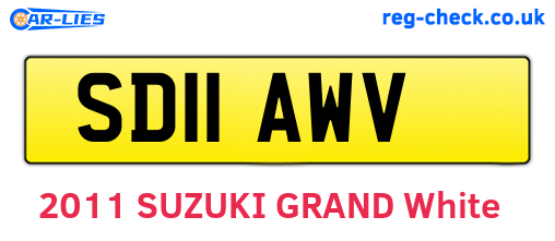 SD11AWV are the vehicle registration plates.