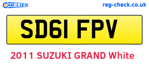 SD61FPV are the vehicle registration plates.