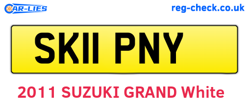 SK11PNY are the vehicle registration plates.