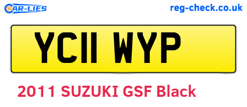 YC11WYP are the vehicle registration plates.