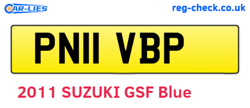 PN11VBP are the vehicle registration plates.