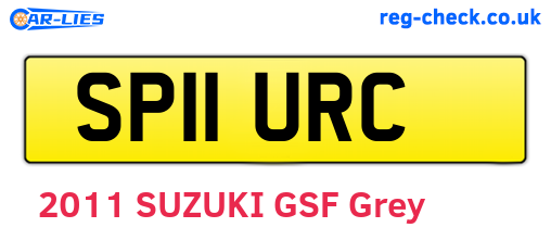 SP11URC are the vehicle registration plates.