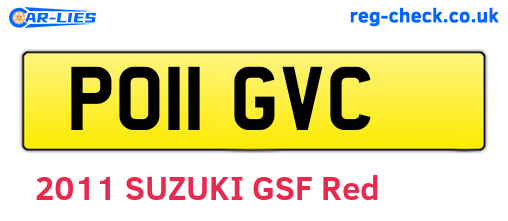 PO11GVC are the vehicle registration plates.