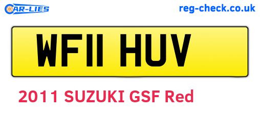 WF11HUV are the vehicle registration plates.