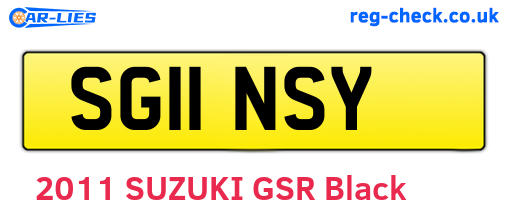 SG11NSY are the vehicle registration plates.