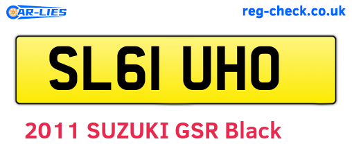 SL61UHO are the vehicle registration plates.