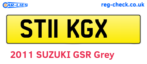 ST11KGX are the vehicle registration plates.