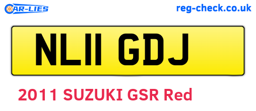 NL11GDJ are the vehicle registration plates.