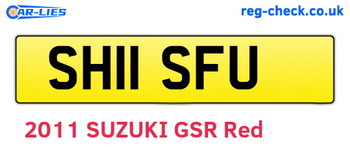 SH11SFU are the vehicle registration plates.