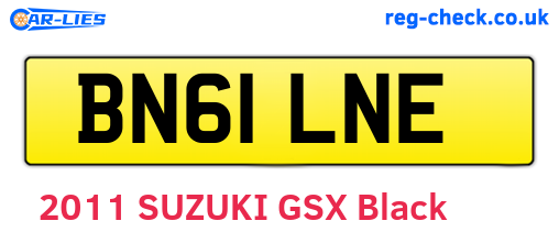 BN61LNE are the vehicle registration plates.