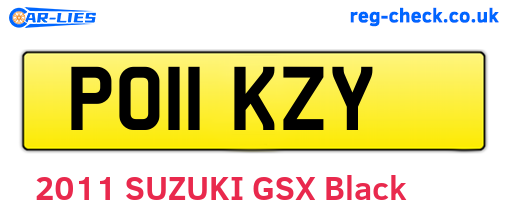 PO11KZY are the vehicle registration plates.