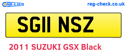 SG11NSZ are the vehicle registration plates.