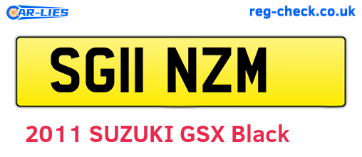 SG11NZM are the vehicle registration plates.